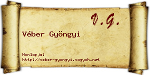 Véber Gyöngyi névjegykártya
